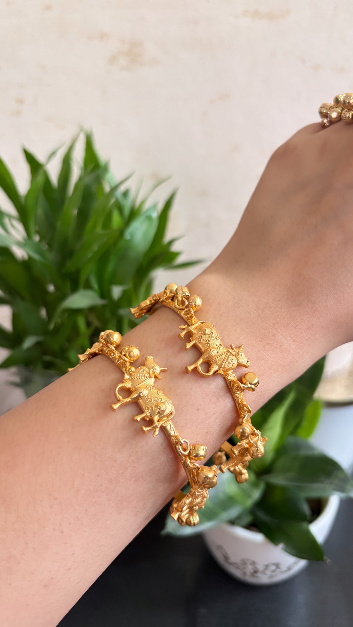 NANDI brass bangles (pair)