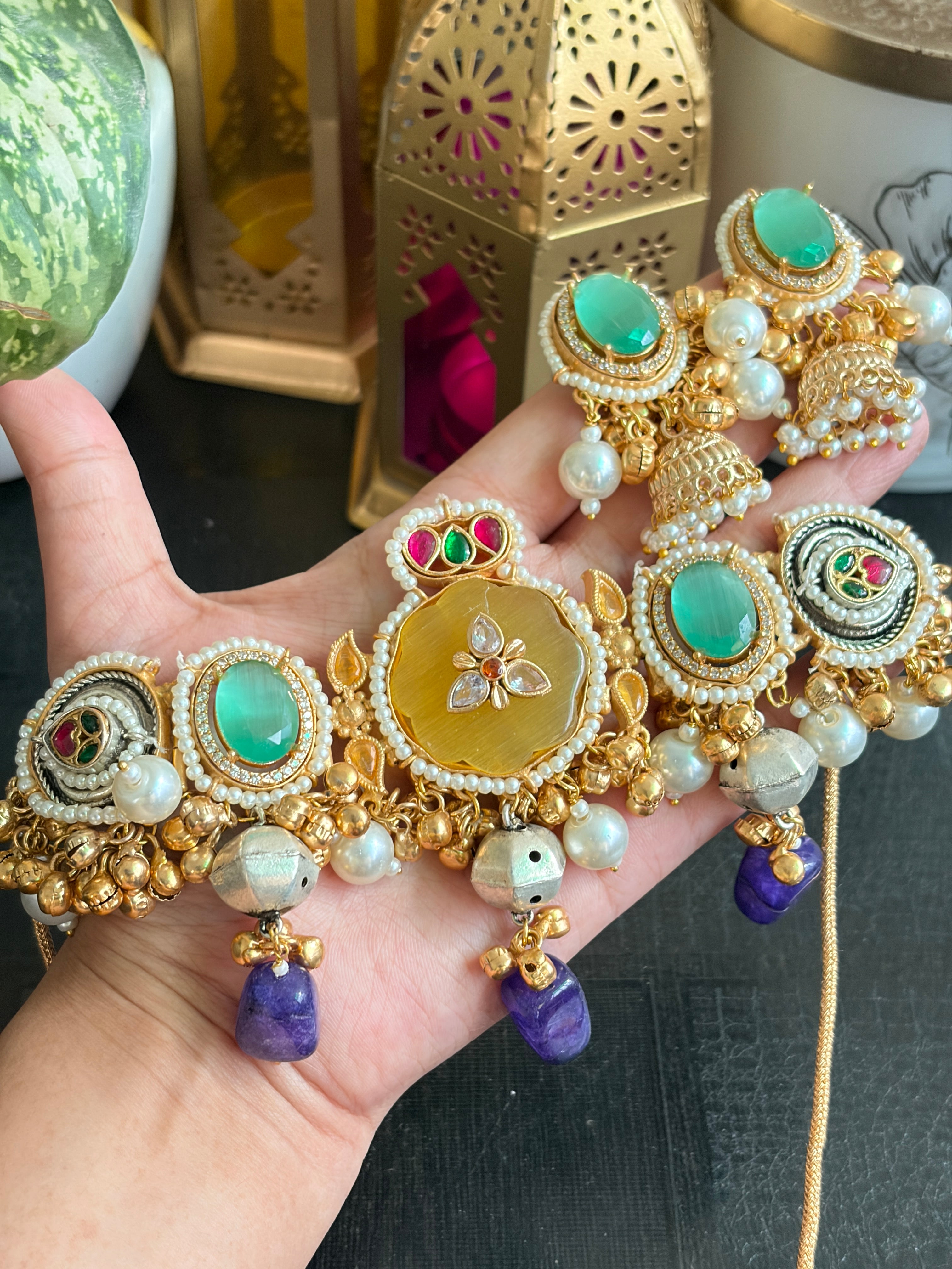MAITREYI Dual-tone Brass Neckpiece