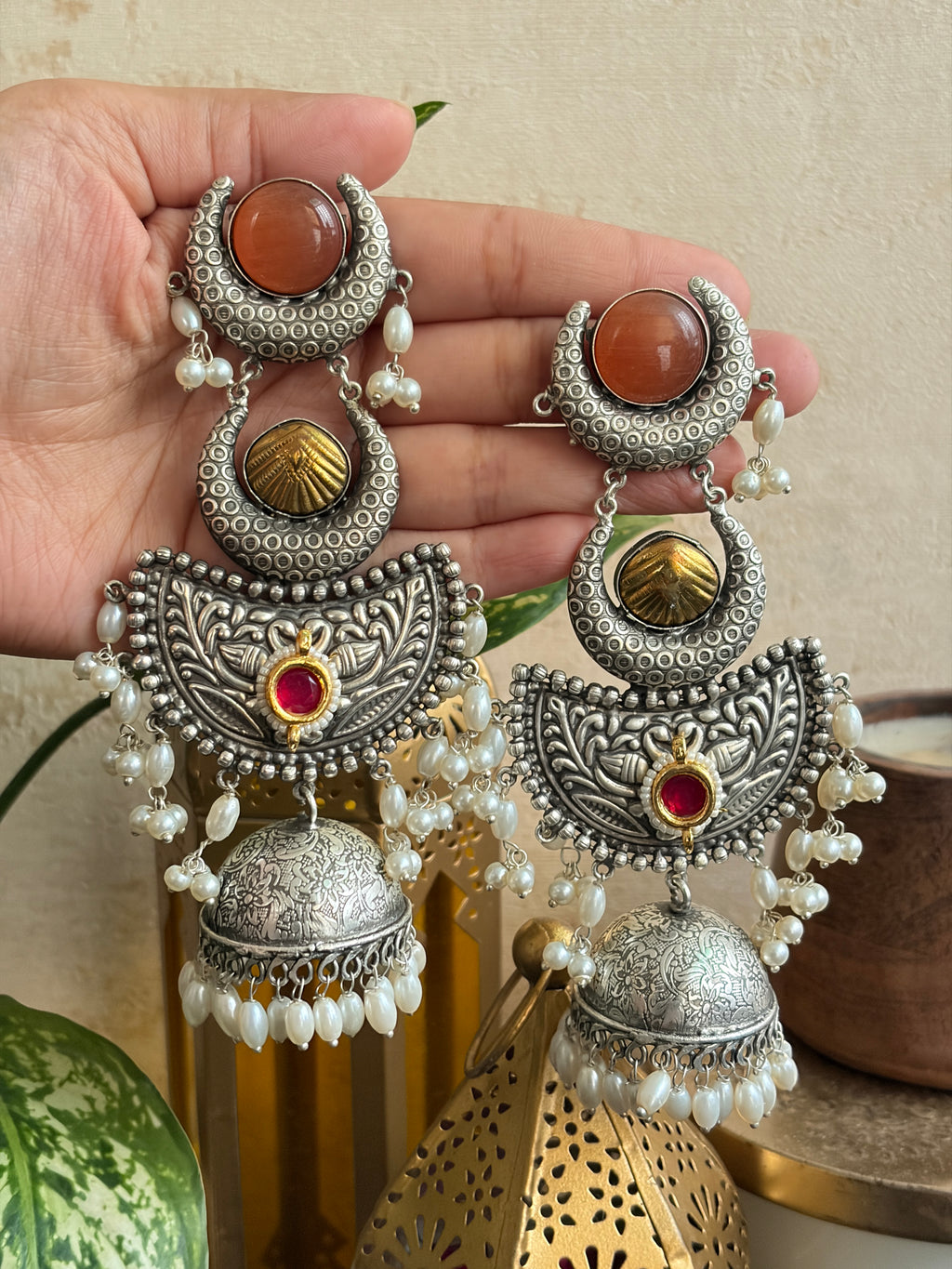 GITANJALI dual-tone jhumka