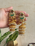 SAMEERA premium brass layered jhumka