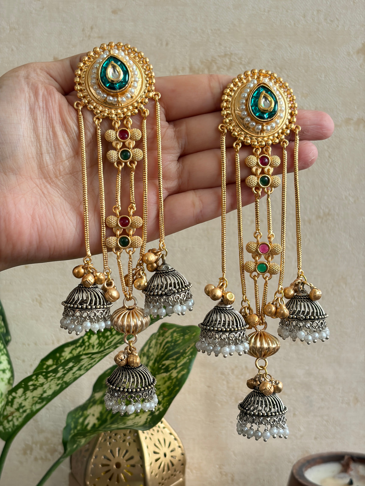 PARUL dual-tone Brass Earrings