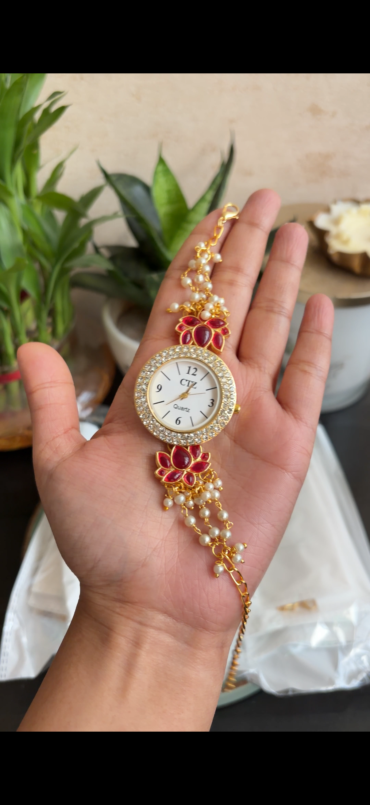 Pink Lotus Watch Bracelet