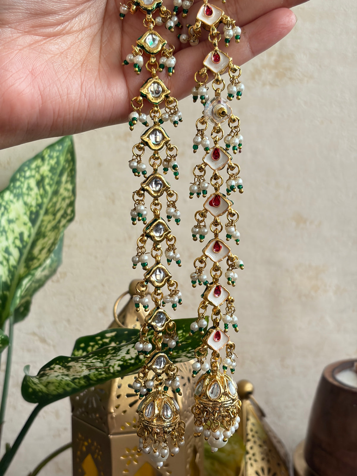 NAINA Kundan Meena Jhumka