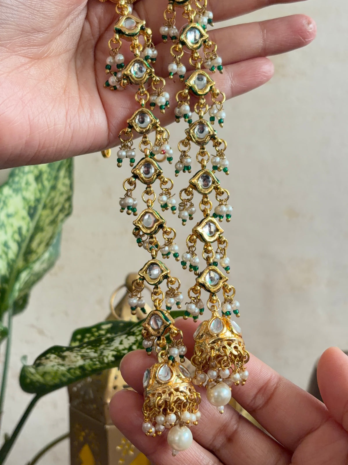 NAINA Kundan Meena Jhumka