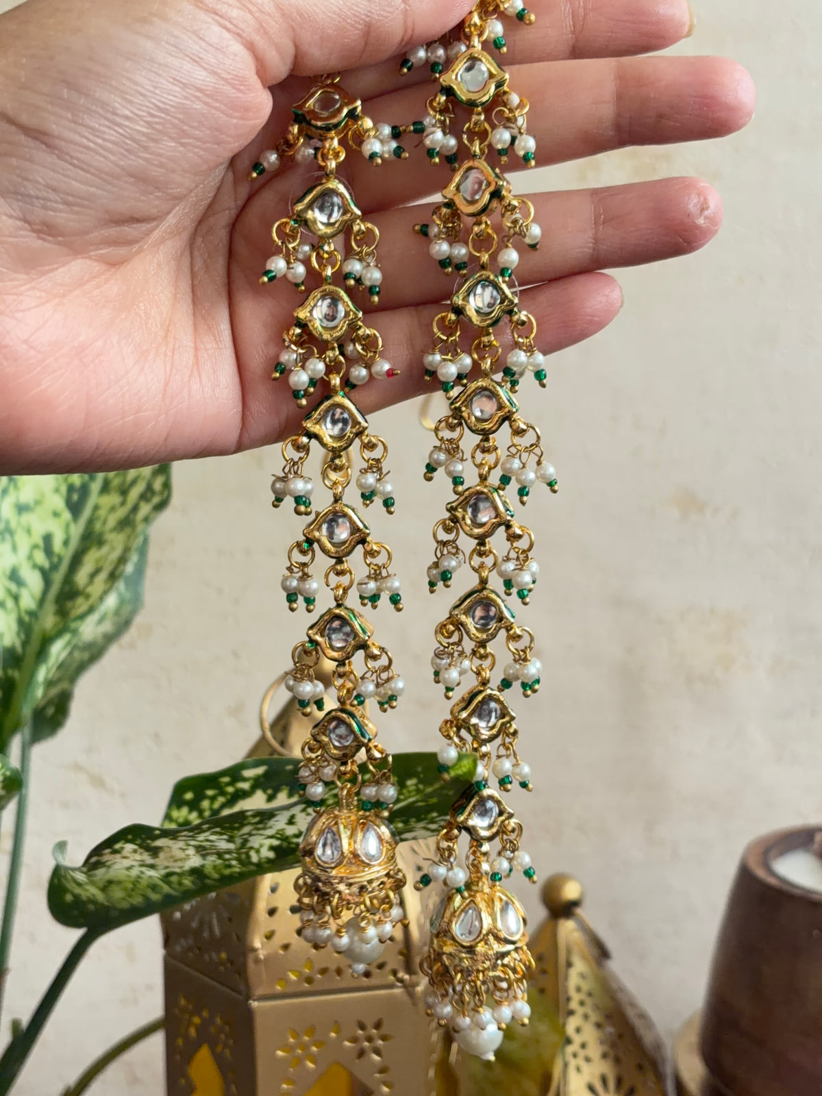 NAINA Kundan Meena Jhumka