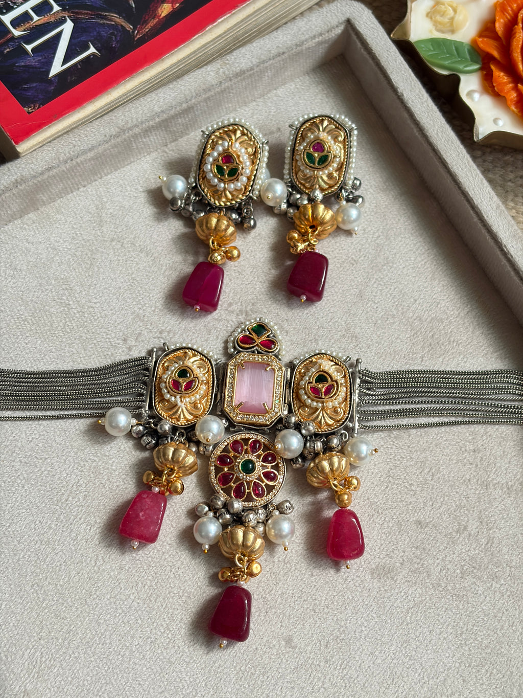MAHIRA Dual-tone Necklace Set