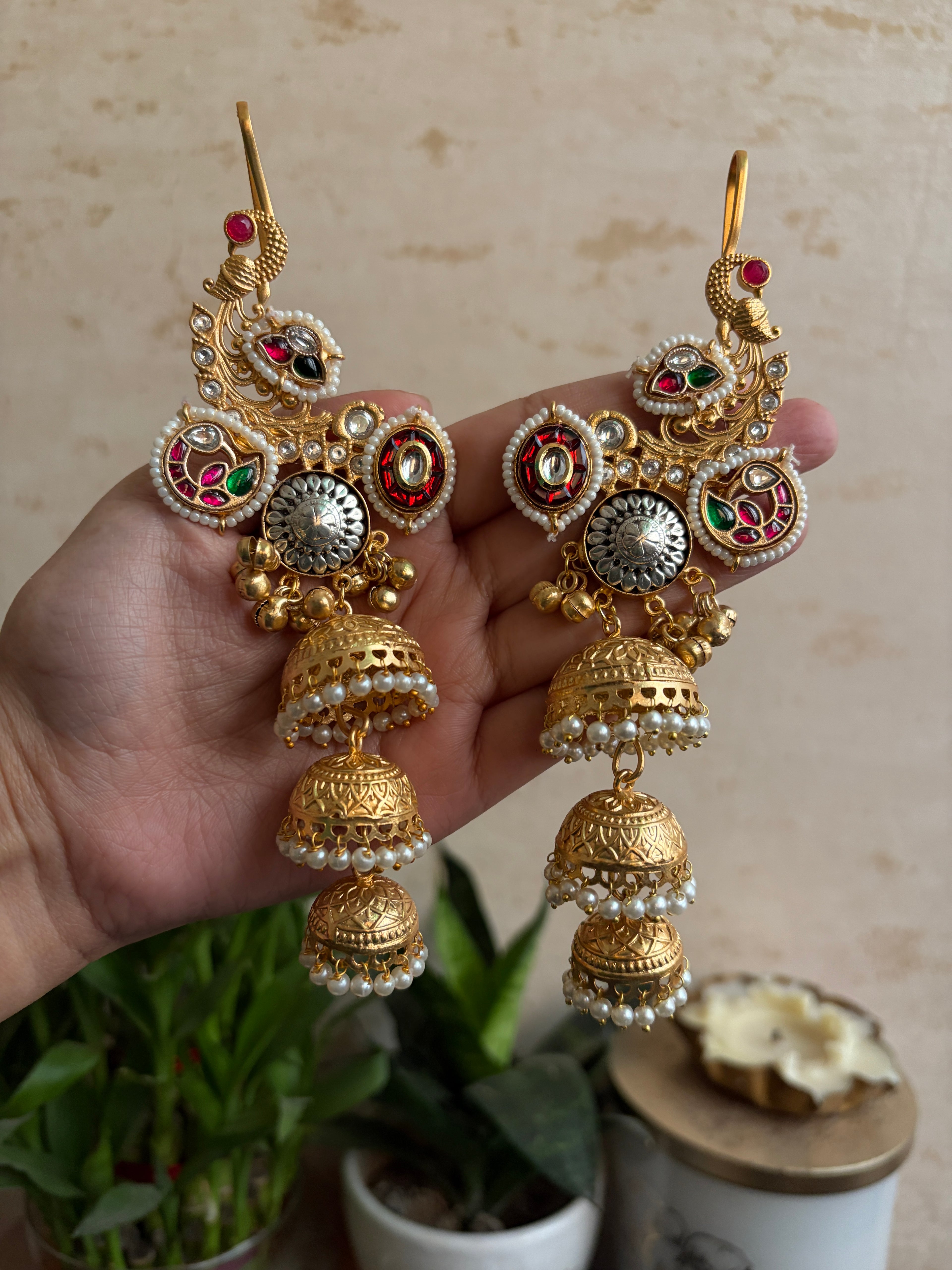 SURILI kanphool jhumkas