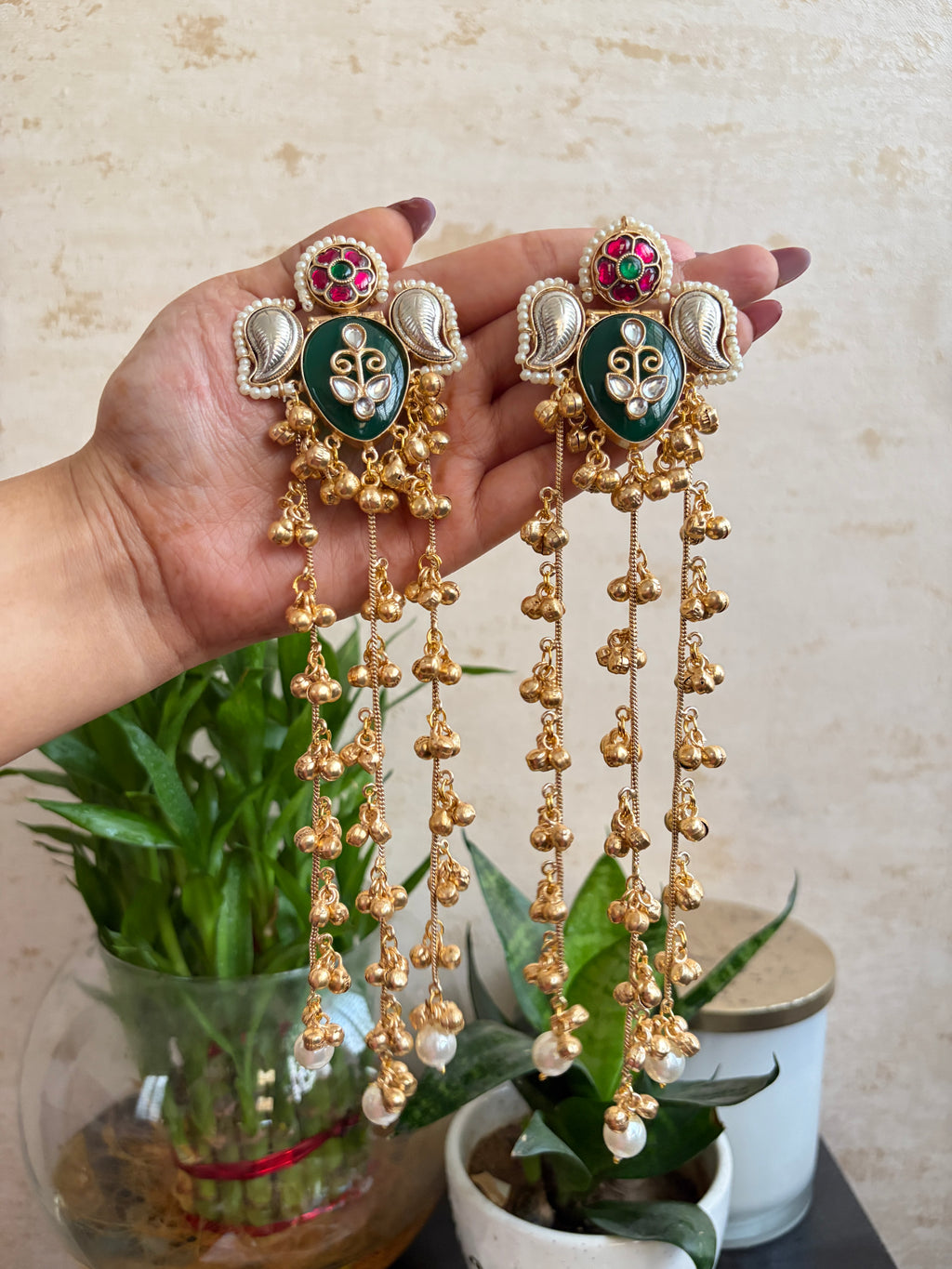 KAVERI Brass Ghungroo Earrings