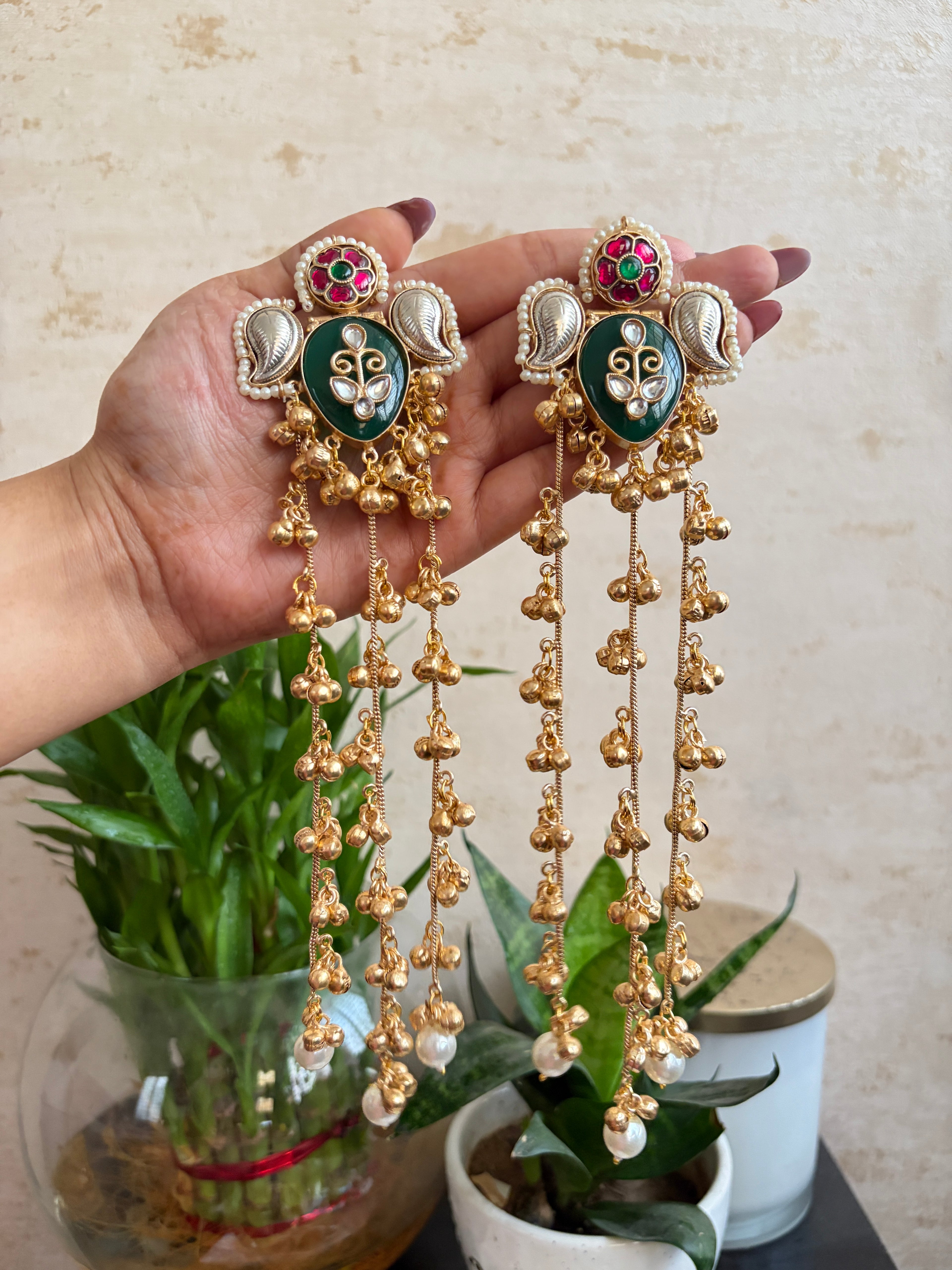 KAVERI Brass Ghungroo Earrings