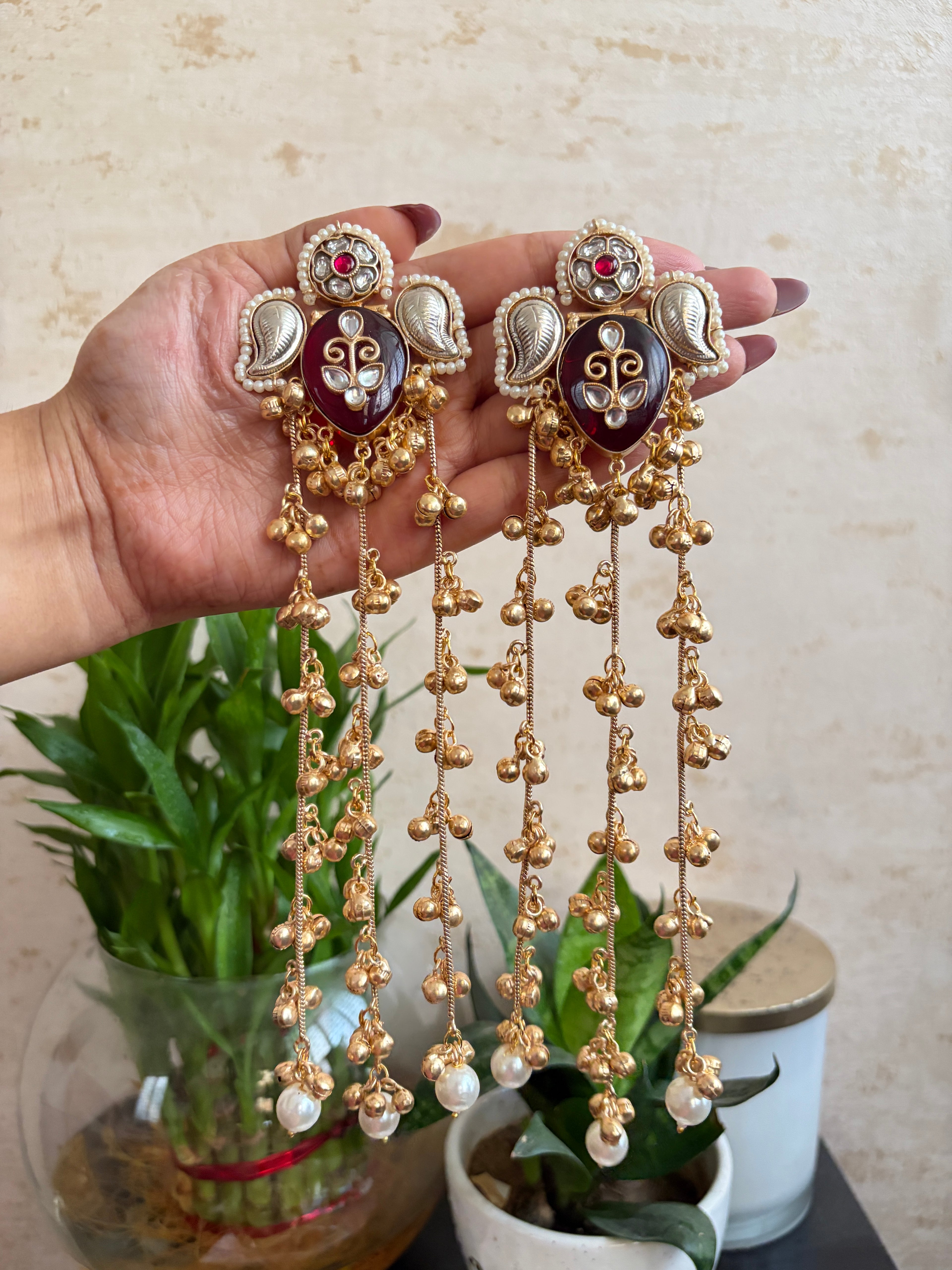 KAVERI Brass Ghungroo Earrings