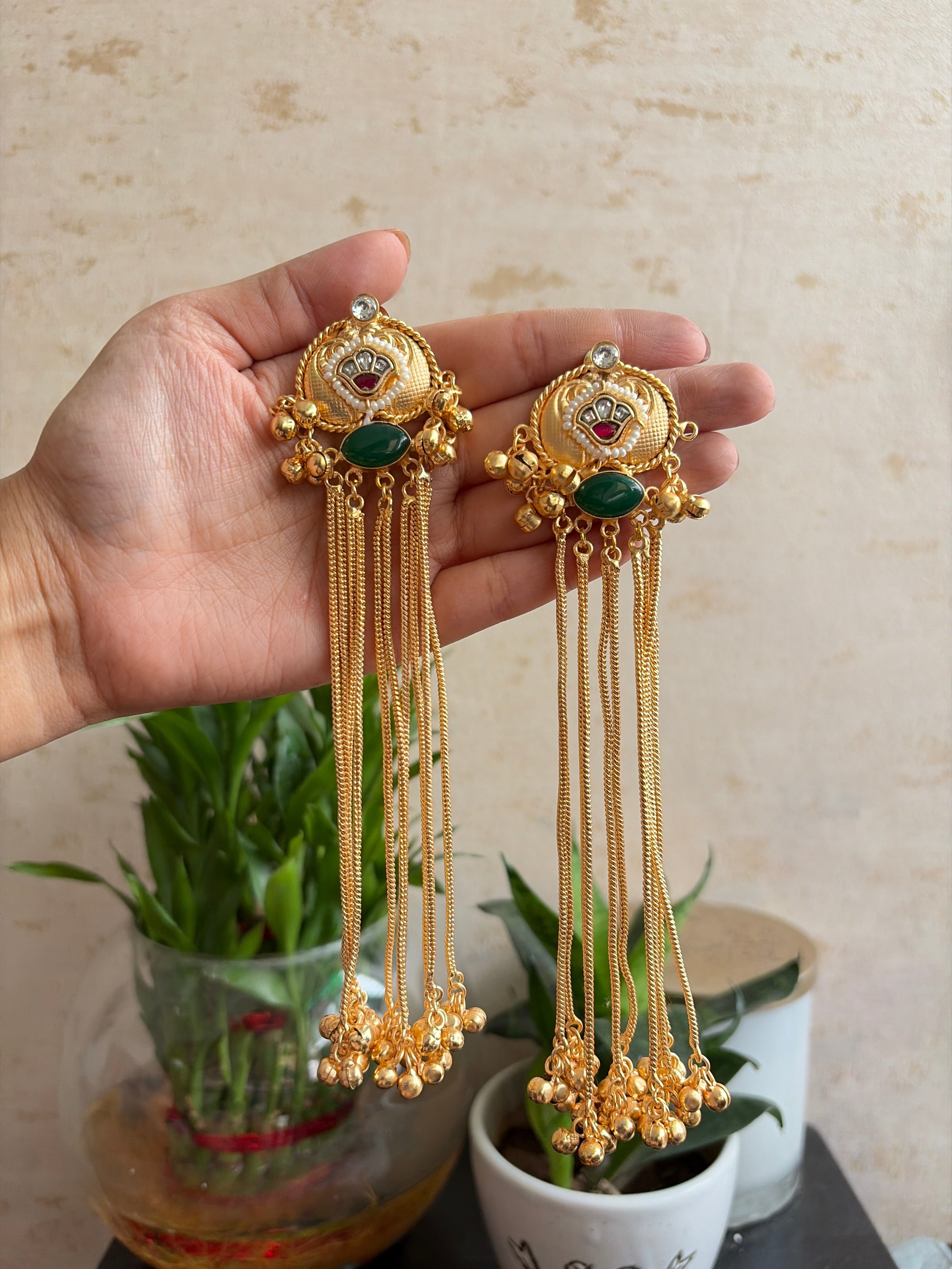 REVA Ghungroo Brass Earrings