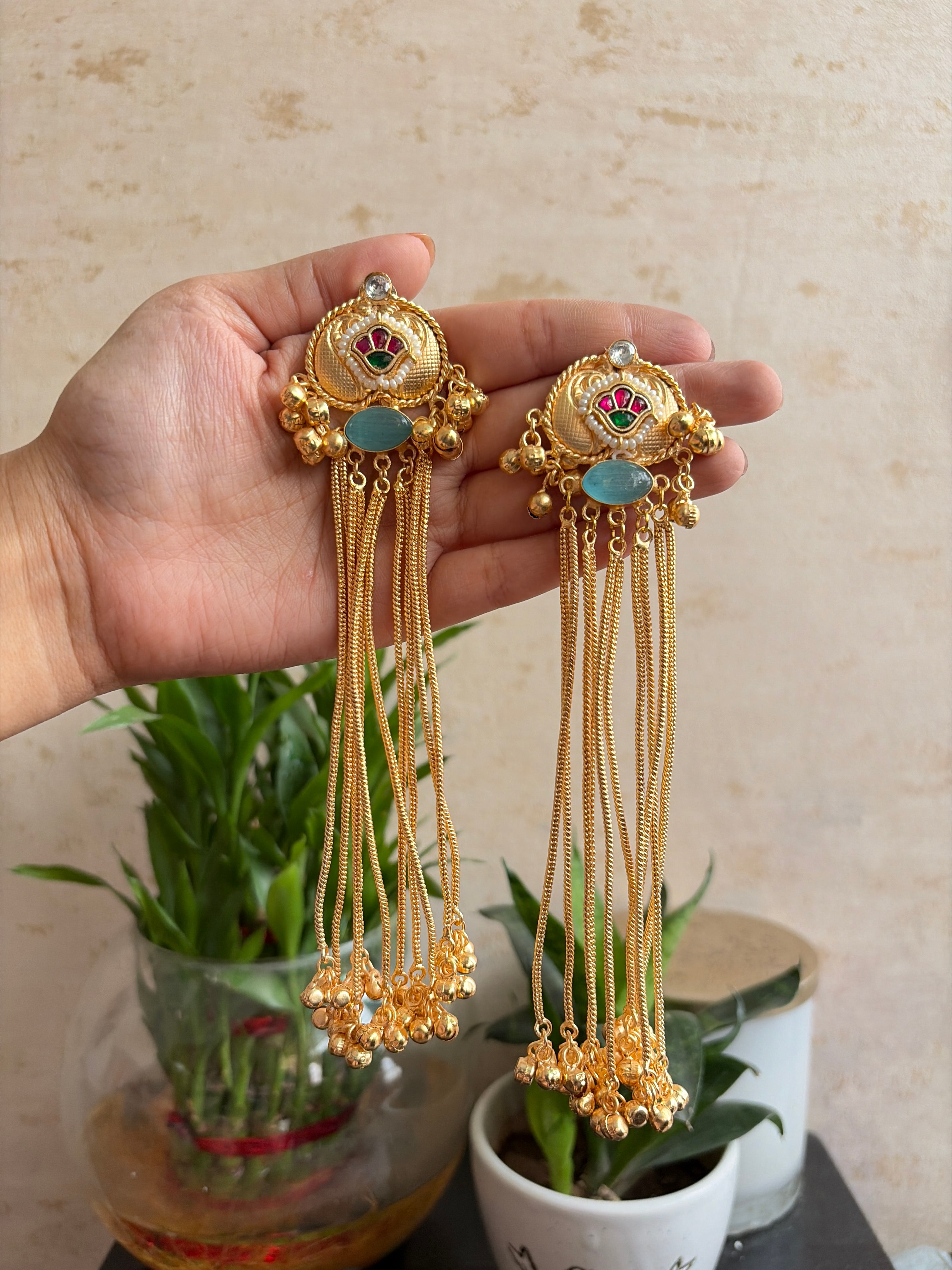 REVA Ghungroo Brass Earrings