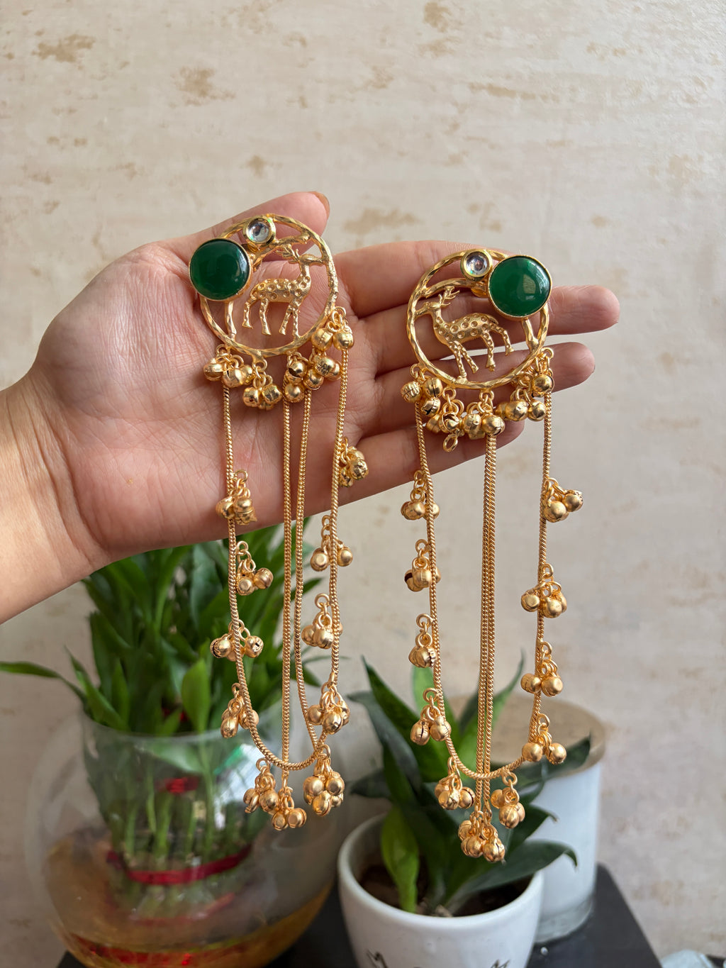 RUTABA Ghungroo Brass Earrings