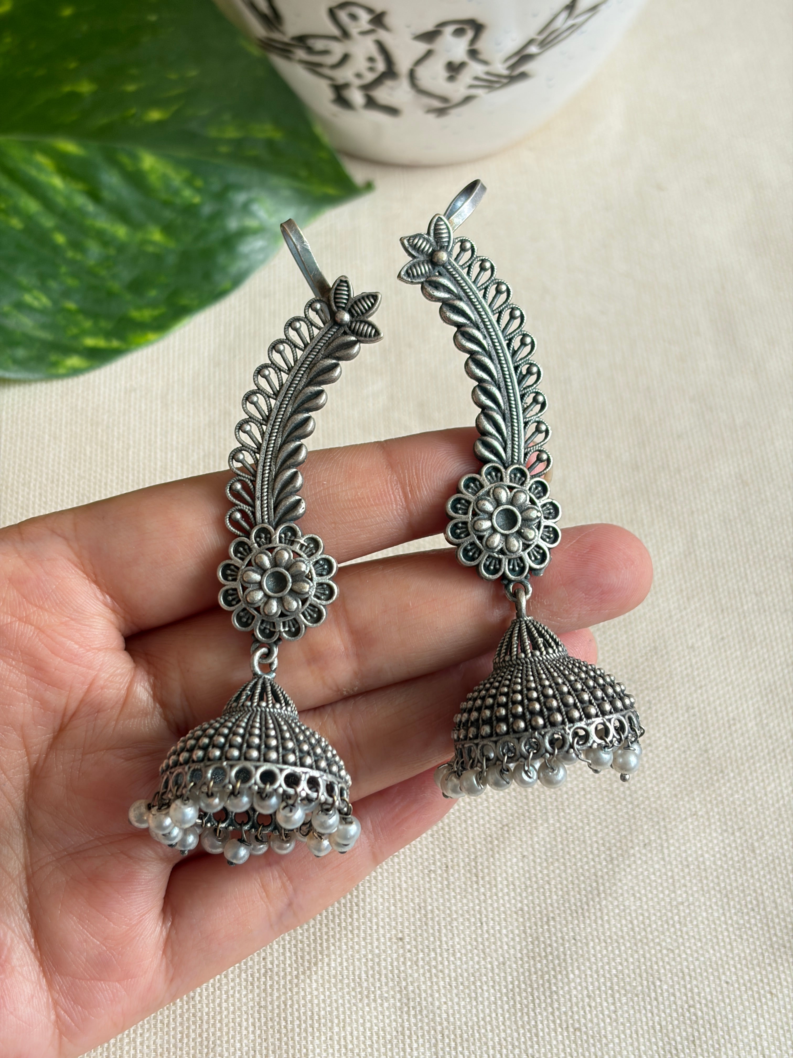 ARPITA German Silver Cuff Jhumka