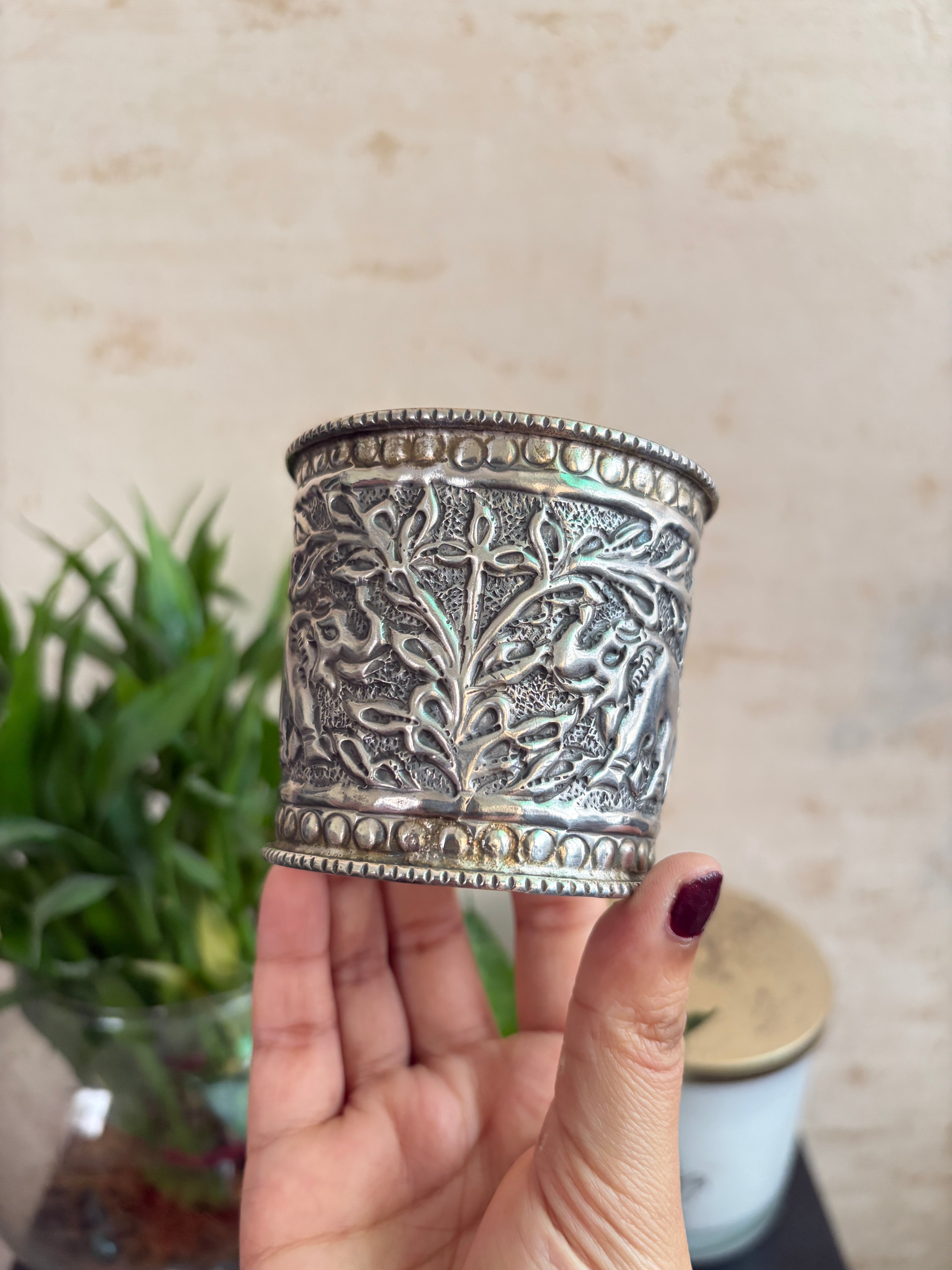 Haathi German Silver Brass Cuffs