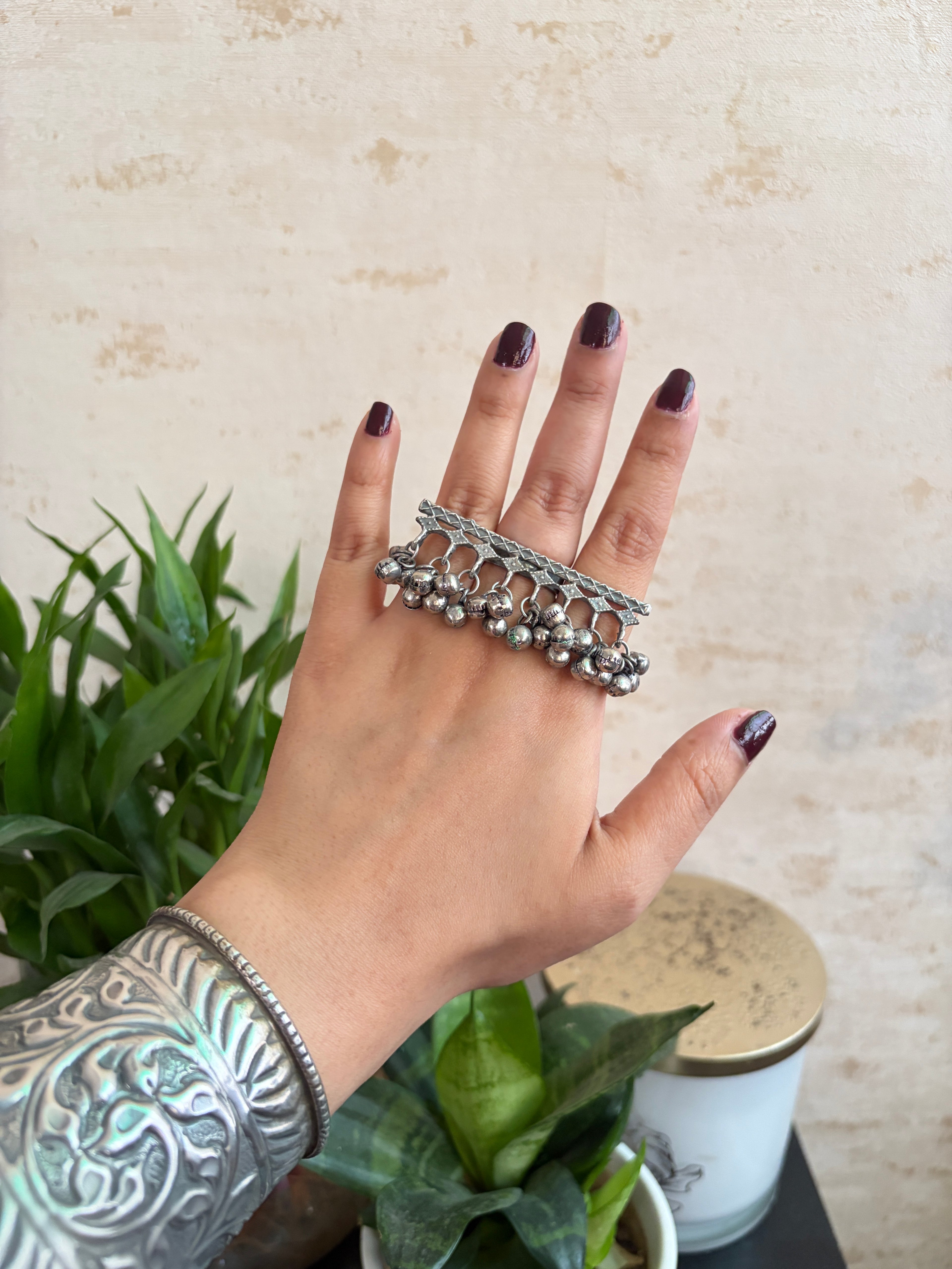 Ghungroo German Silver Ring