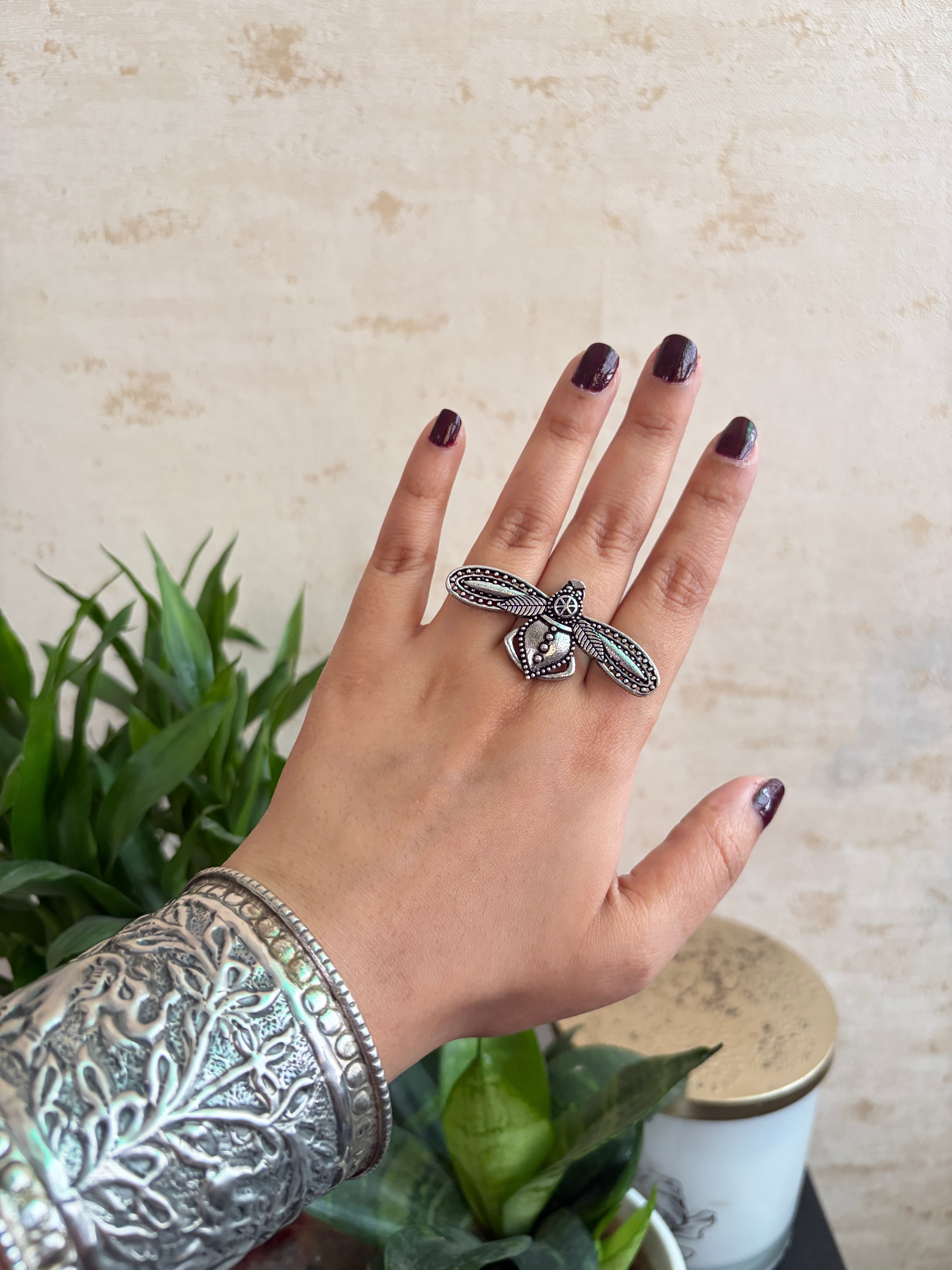 MADHU German Silver Ring