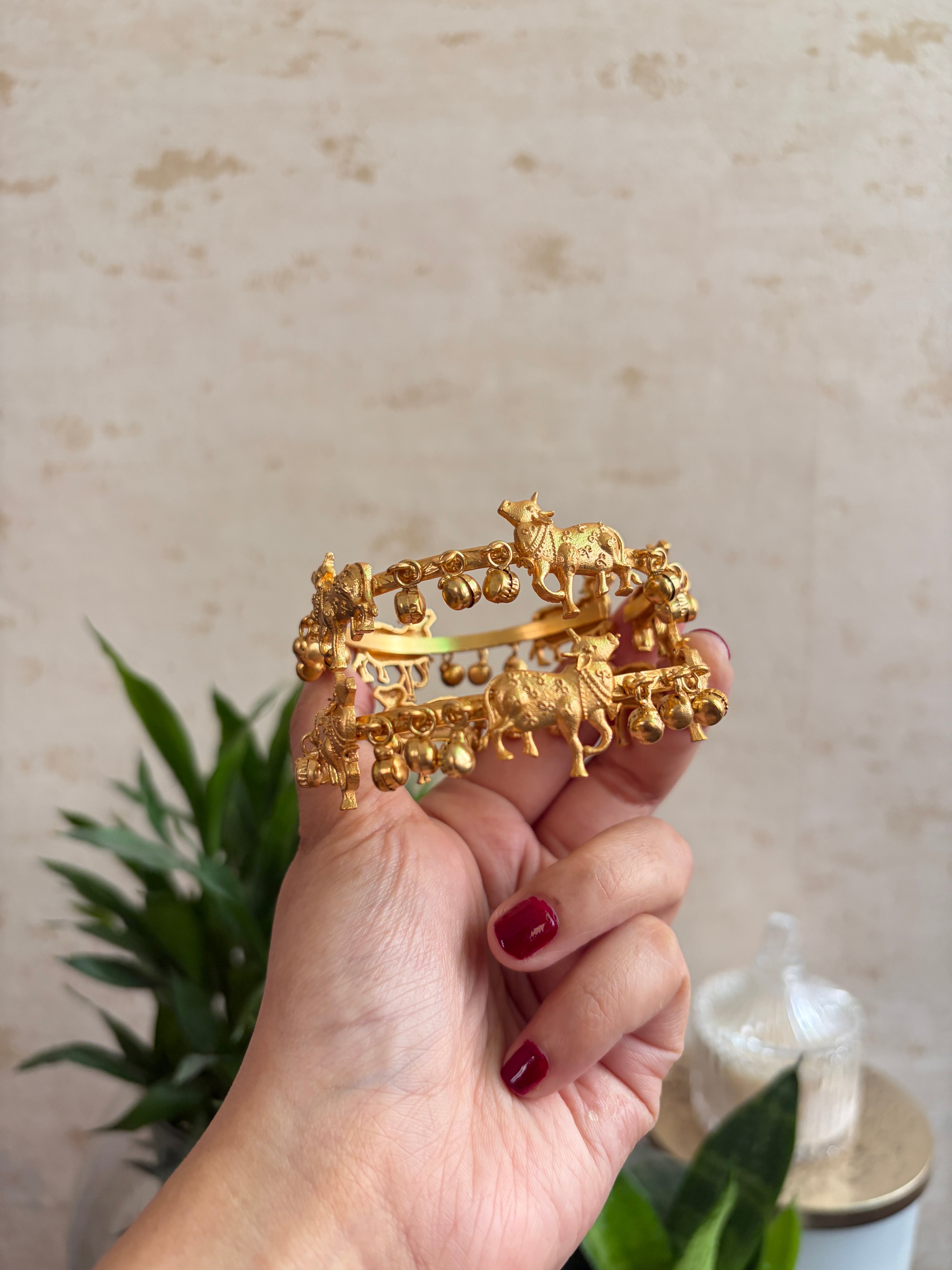 NANDI brass bangles (pair)