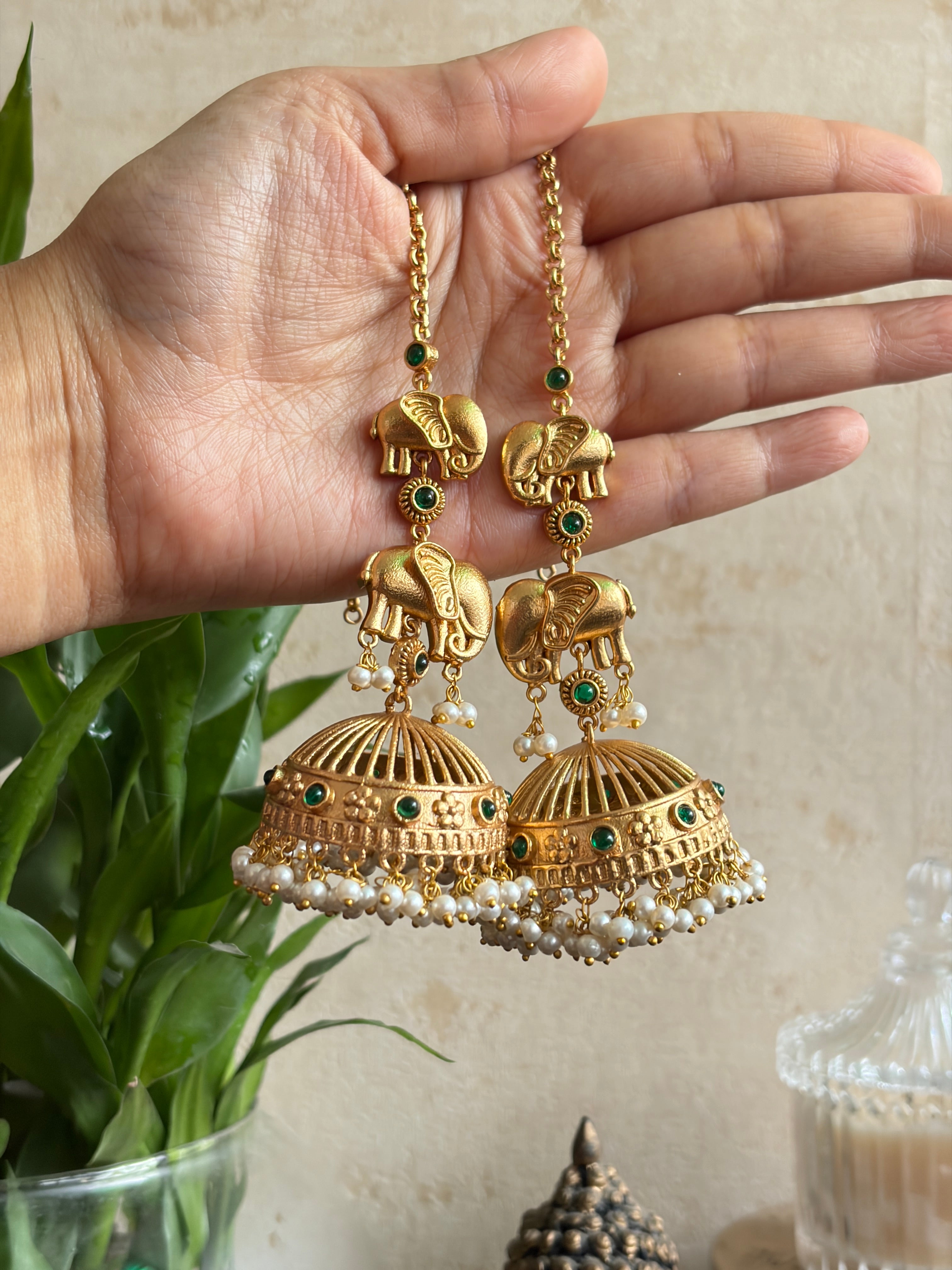 SUNAINA Brass Jhumka