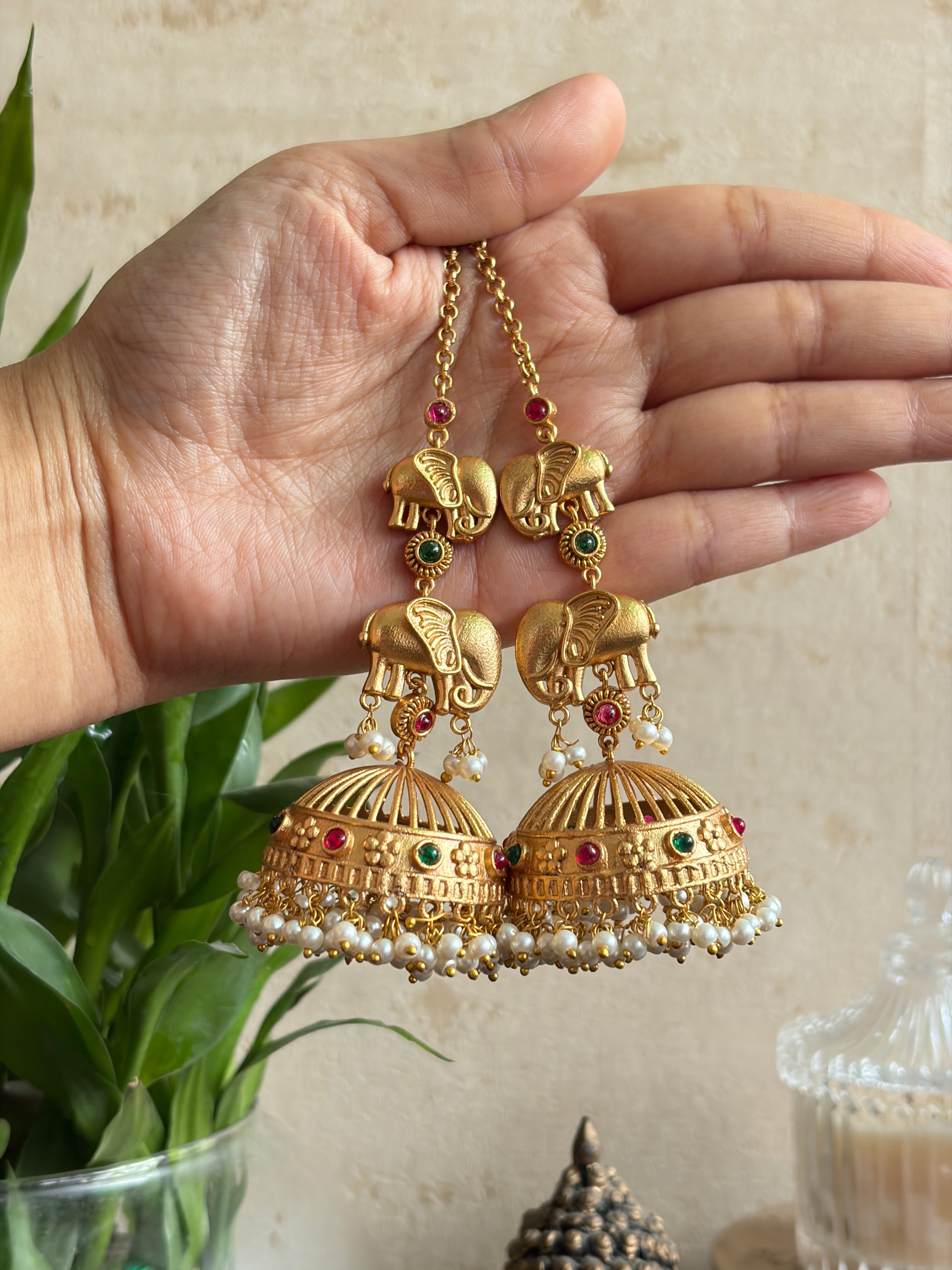 SUNAINA Brass Jhumka