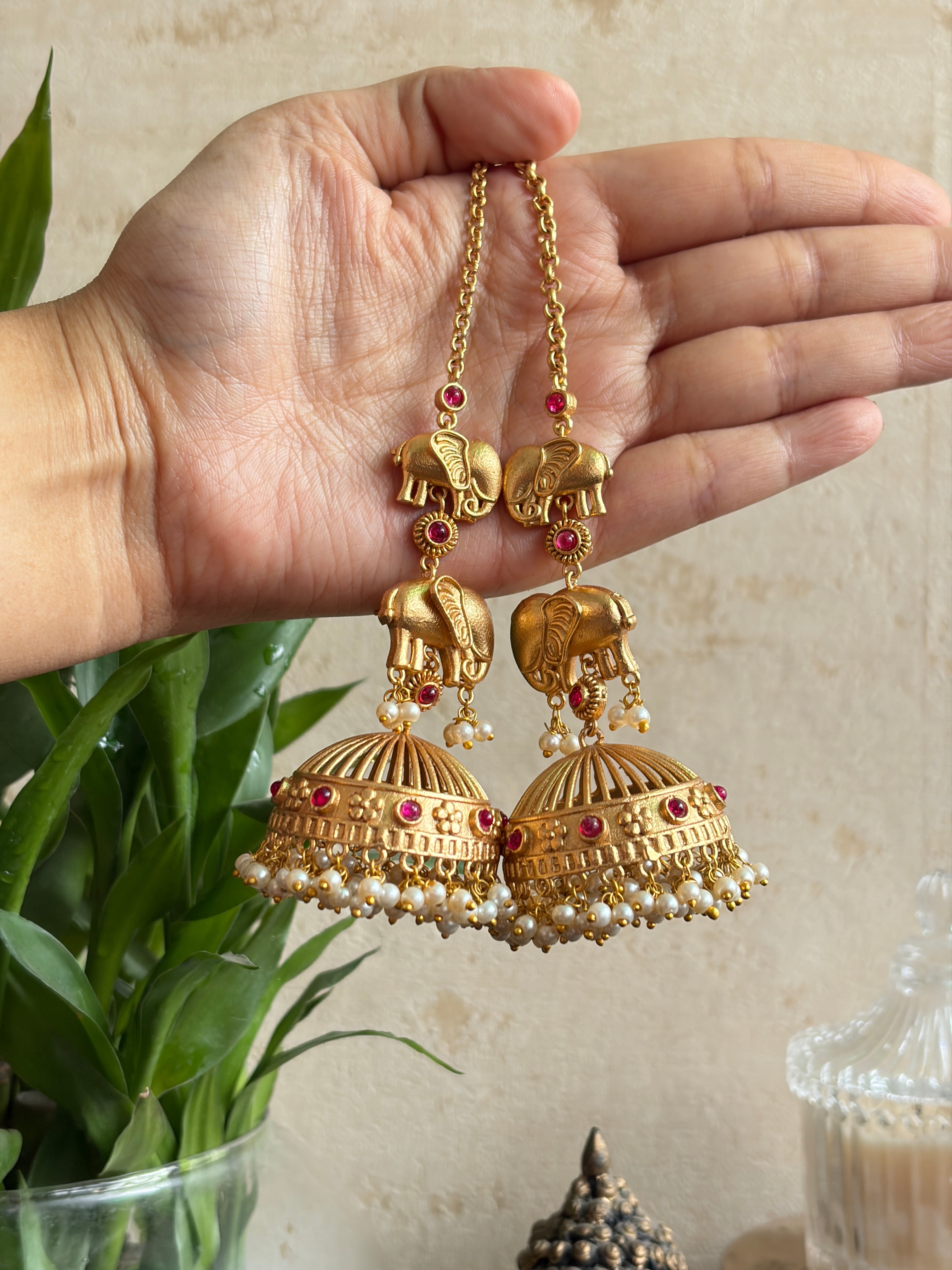 SUNAINA Brass Jhumka