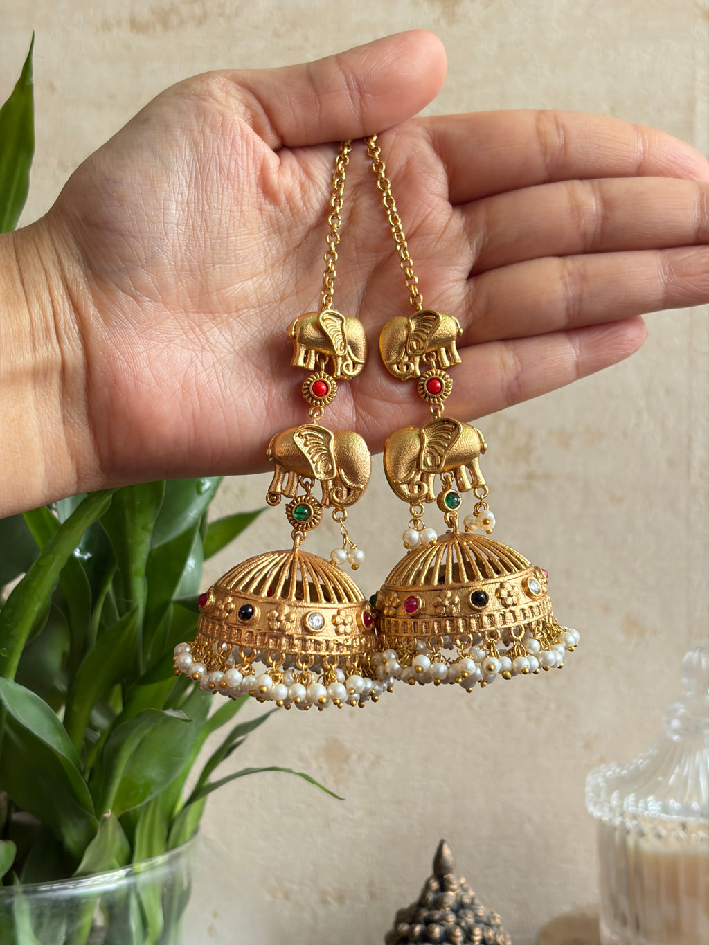 SUNAINA Brass Jhumka