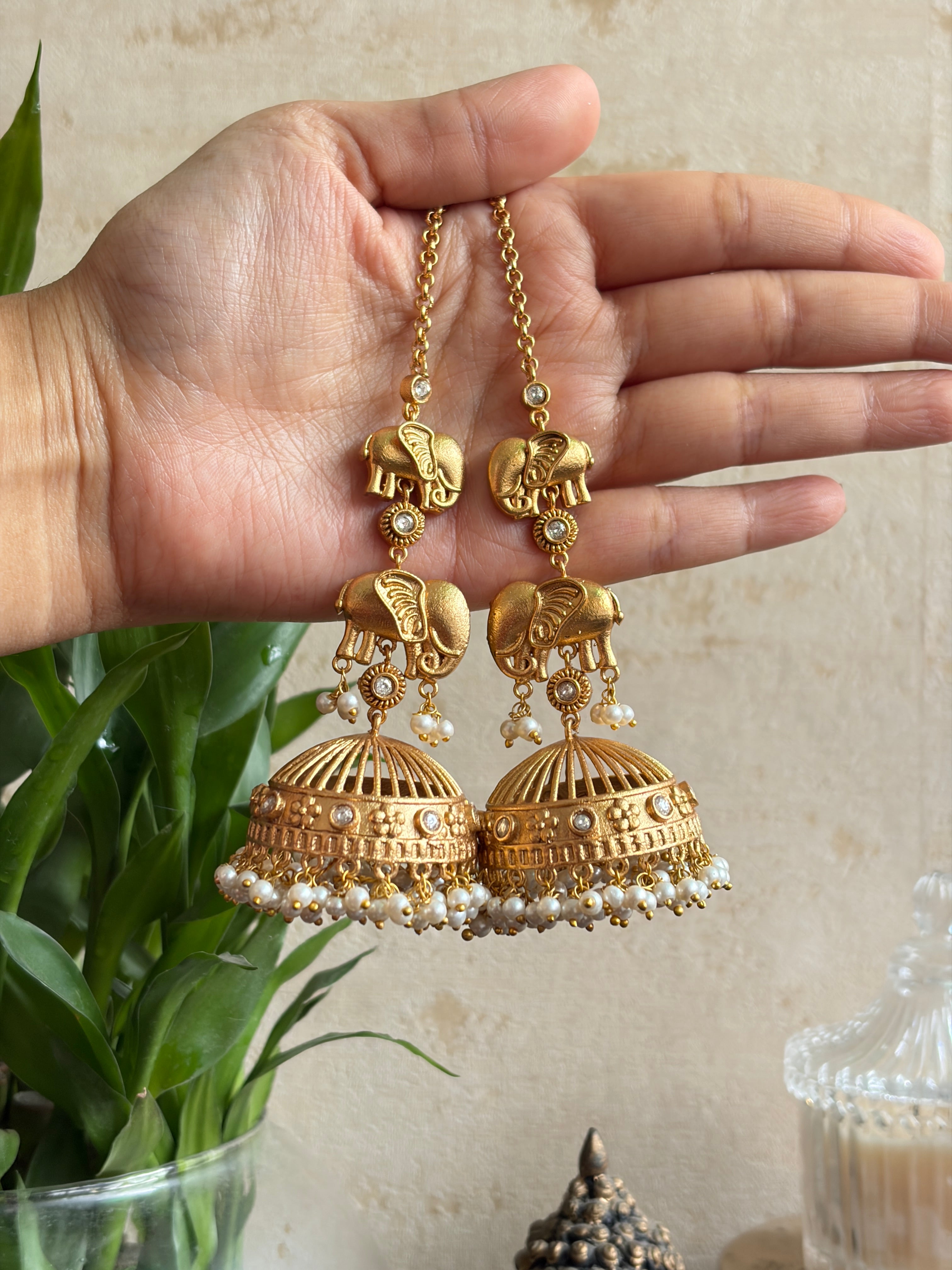 SUNAINA Brass Jhumka