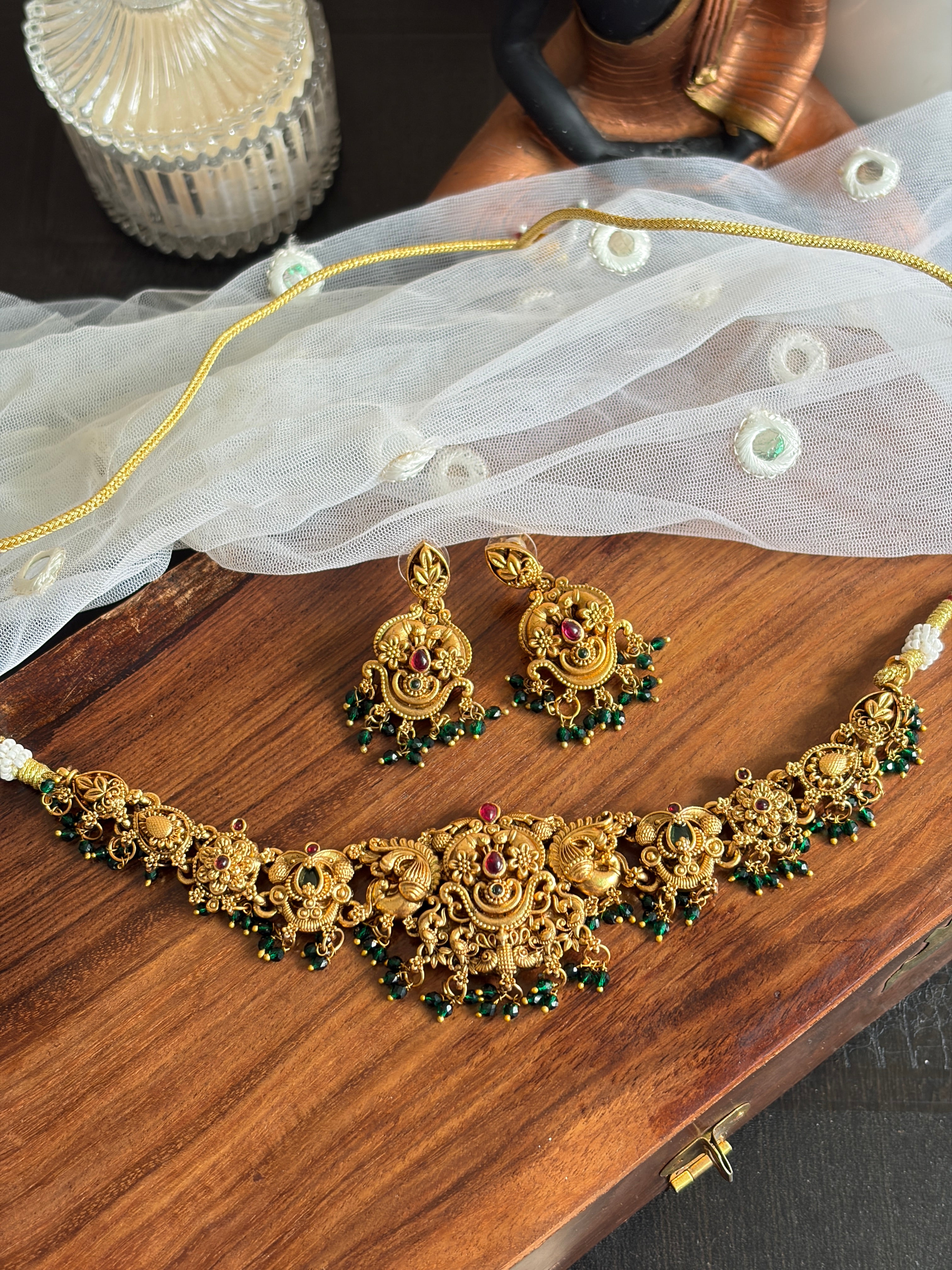 HANSIKA Immitation Temple Necklace Set