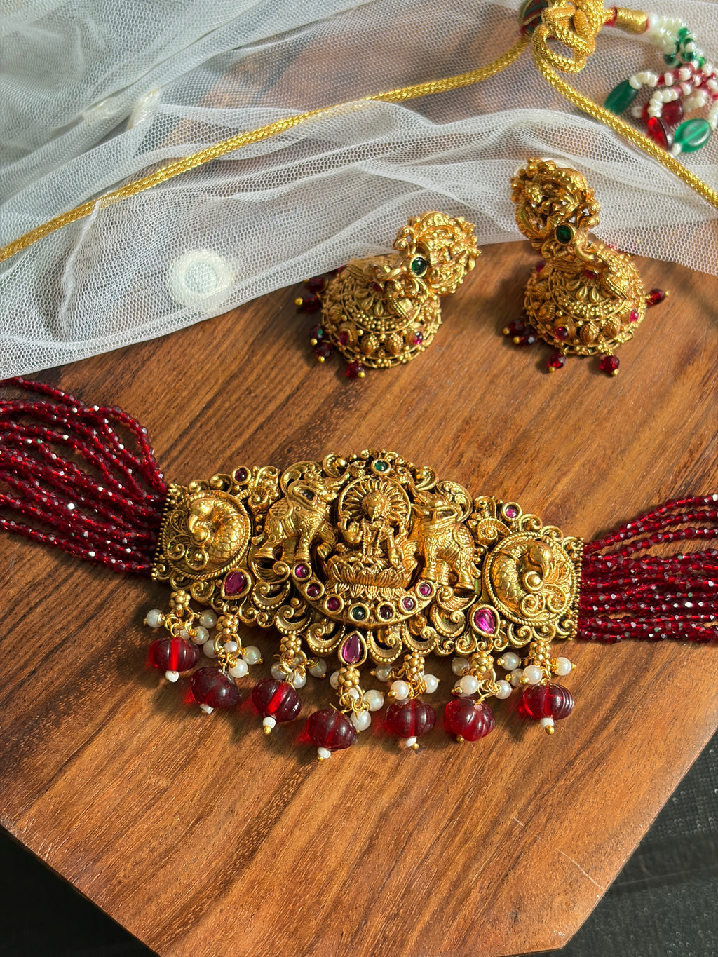 RASHMIKA Immitation Temple Necklace Set