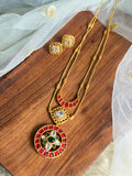 NIHARIKA double pendant set with studs