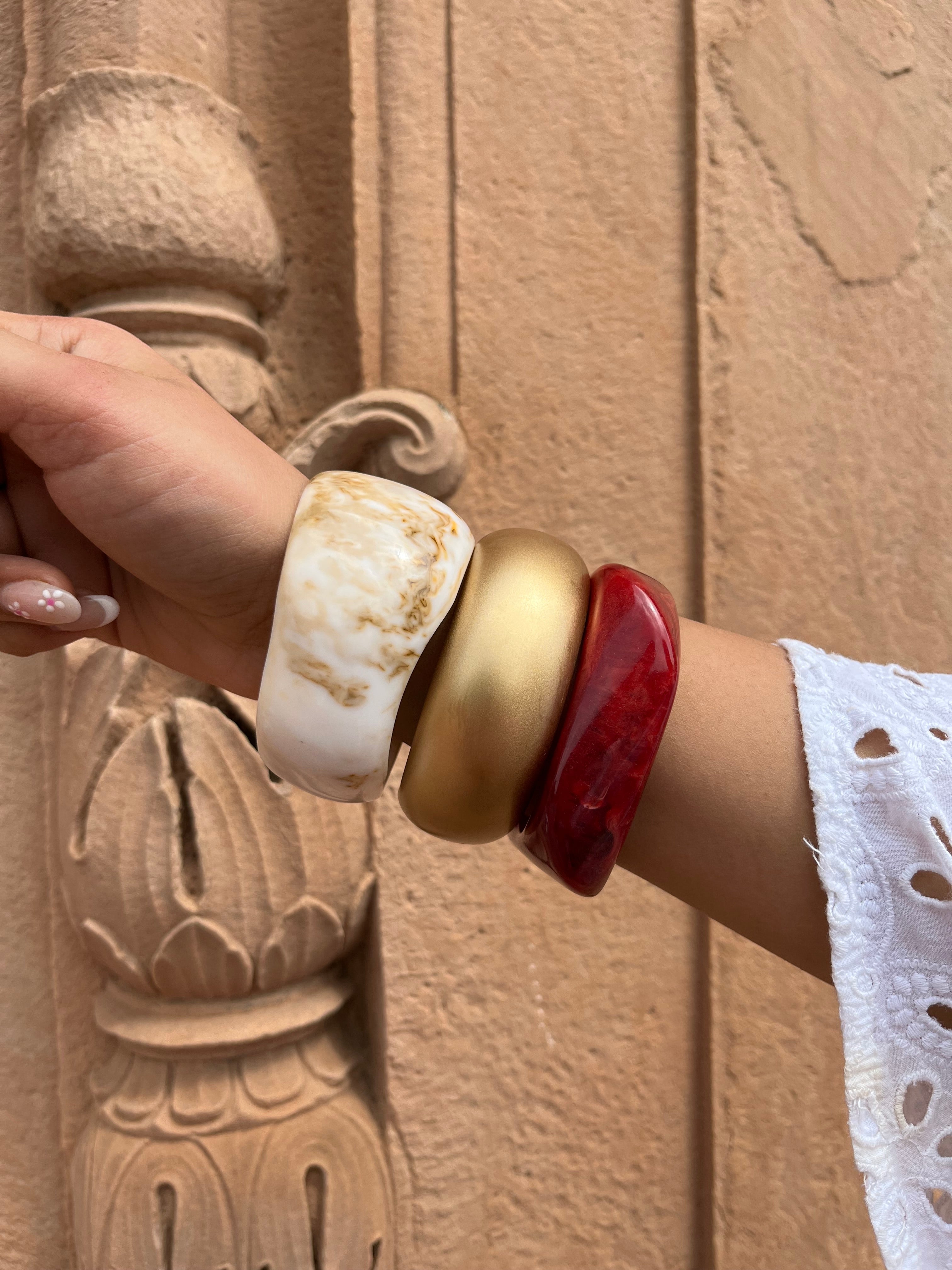 Resin bangle stack